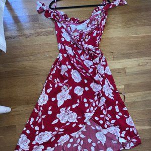 MinkPink Rose Wrap up Dress